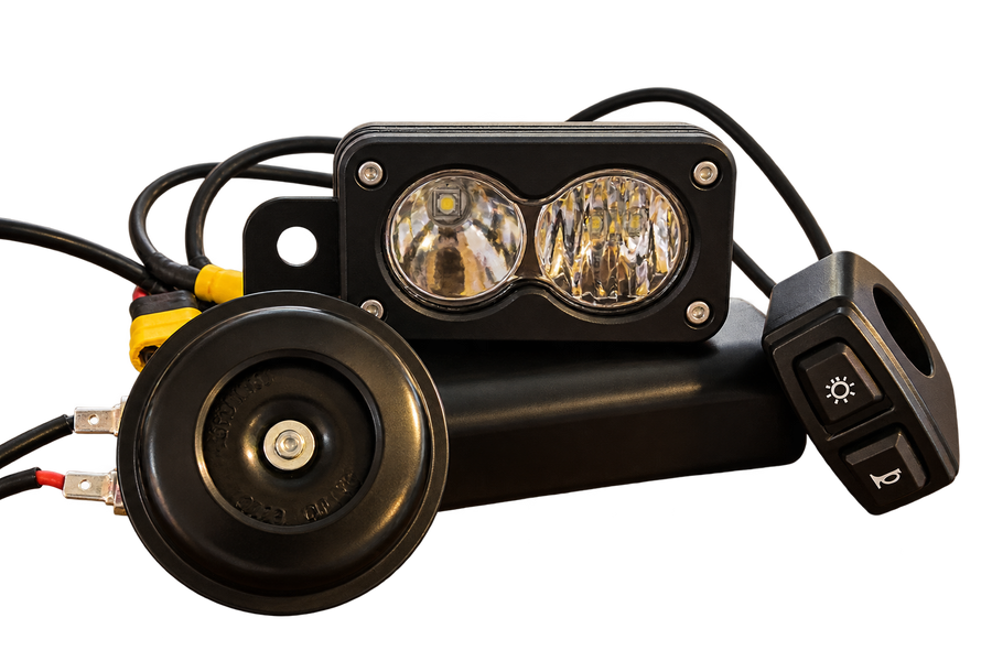 Rechargable combo kit 1800lm+ baja 105db horn [long runtime] high quality cells