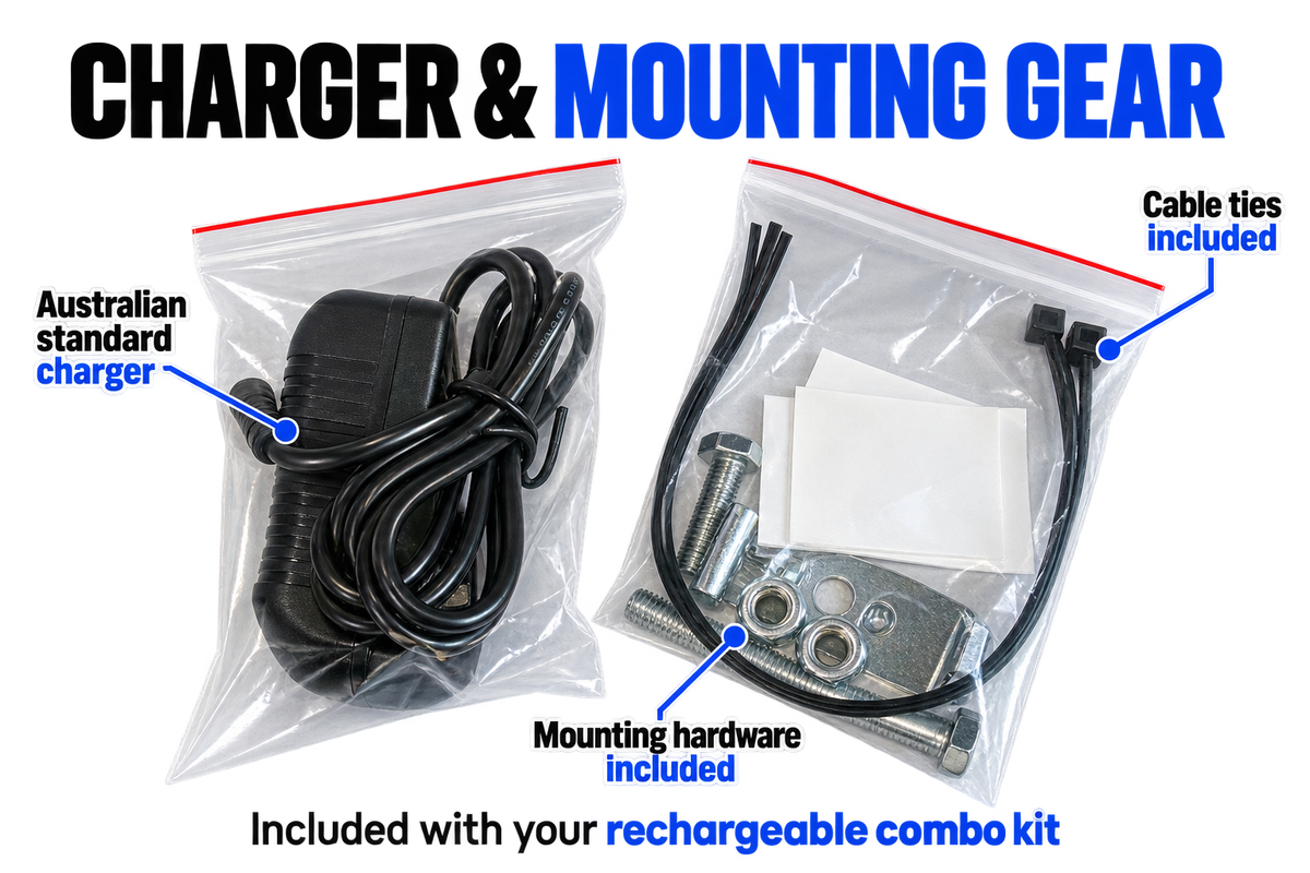 Rechargable combo kit 1800lm+ baja 105db horn [long runtime] high quality cells